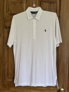 Polo by Ralph Lauren White Short-Sleeve Polo with Navy Pony